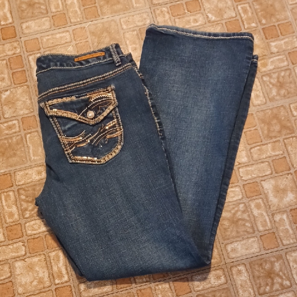 Classic Blue Boot Cut Jeans Size 14 Rythem In Blues Jeans